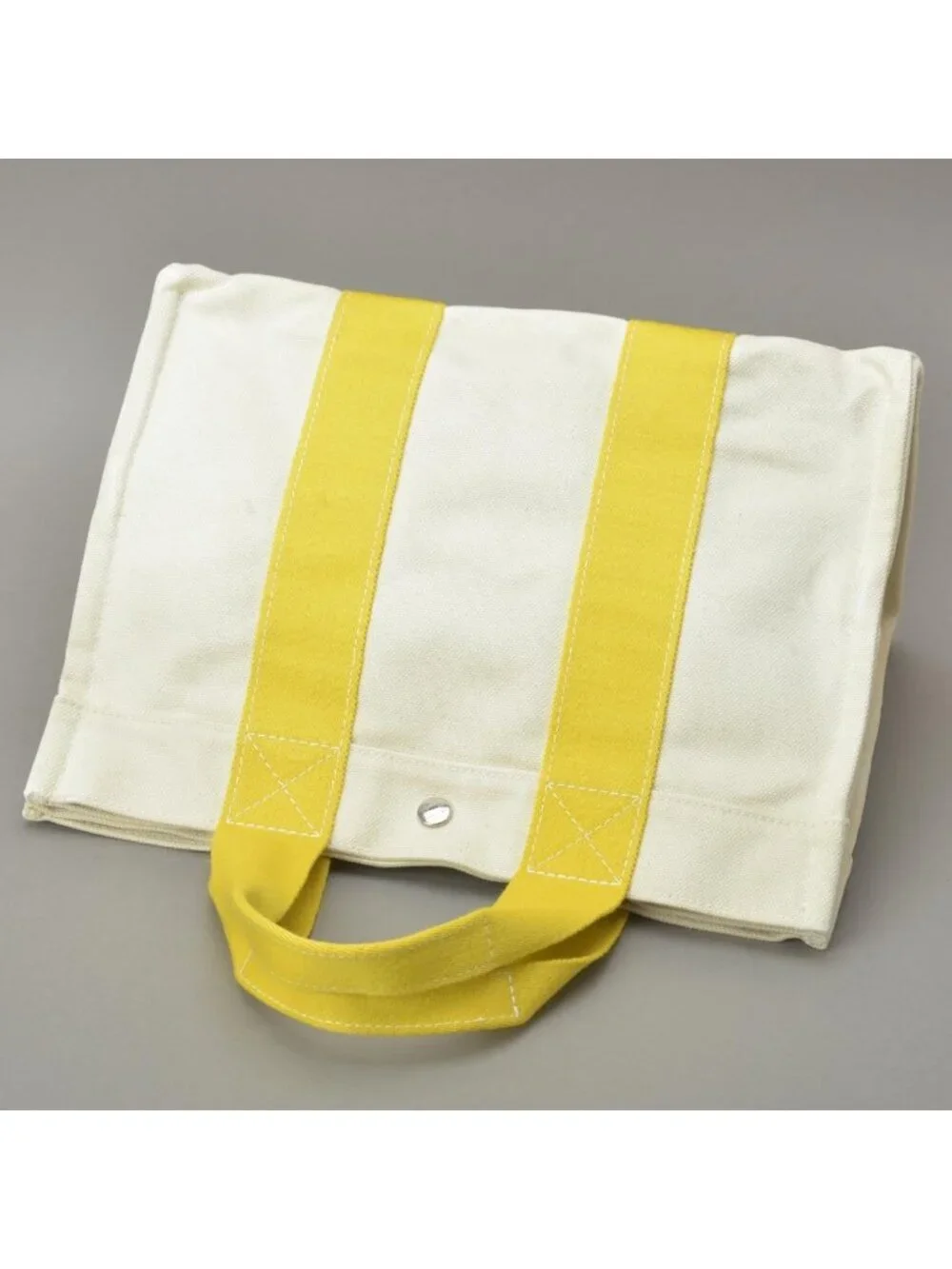 Hermes Bora PM Tote Canvas Yellow Already Cleaned